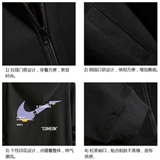 KS21259-P38连帽开衫卫衣男运动外套大码班服砖墙，男装卫衣，电商A040A
