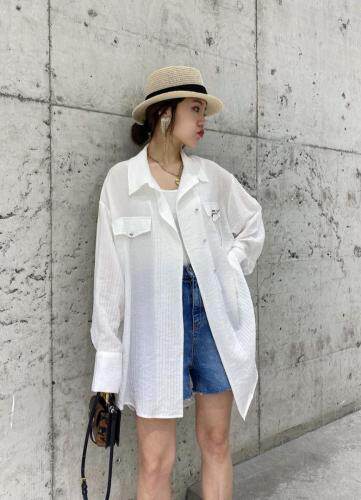 大版宽松防晒衬衣，女装，OU XI NI 欧希倪