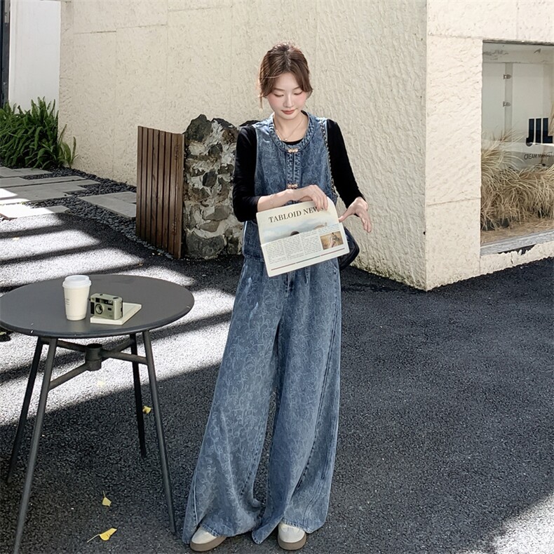 大量主推~秋季新款百搭气质牛仔套装2B237-6075-P175-K248,女装套装/套裙,2B237