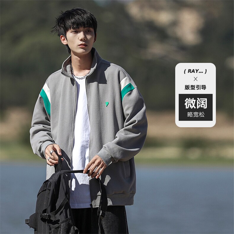 秋季新款潮流爱心皮标cityboy风针织外套WT3401-P55控88图片