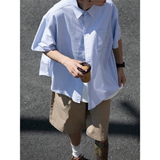 cityboy日系慵懒风短袖衬衫男生衣服搭配帅气潮牌穿搭一整套夏季，男装T恤，星座205-3