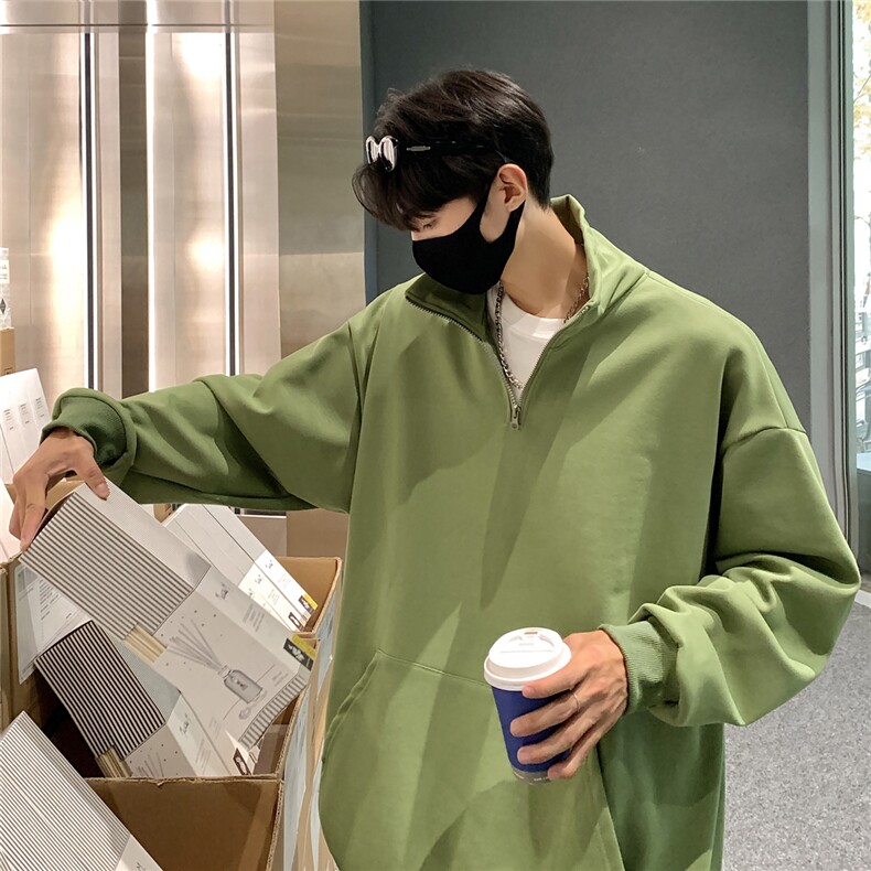 2025重磅冲锋衣内胆半拉链翻领POLO衫大码M-5XL卫衣男WY77077P65，男装Polo衫，星座227-7