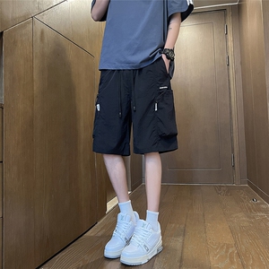 夏季薄款工装休闲短裤新款冰丝宽松百搭五分裤图片