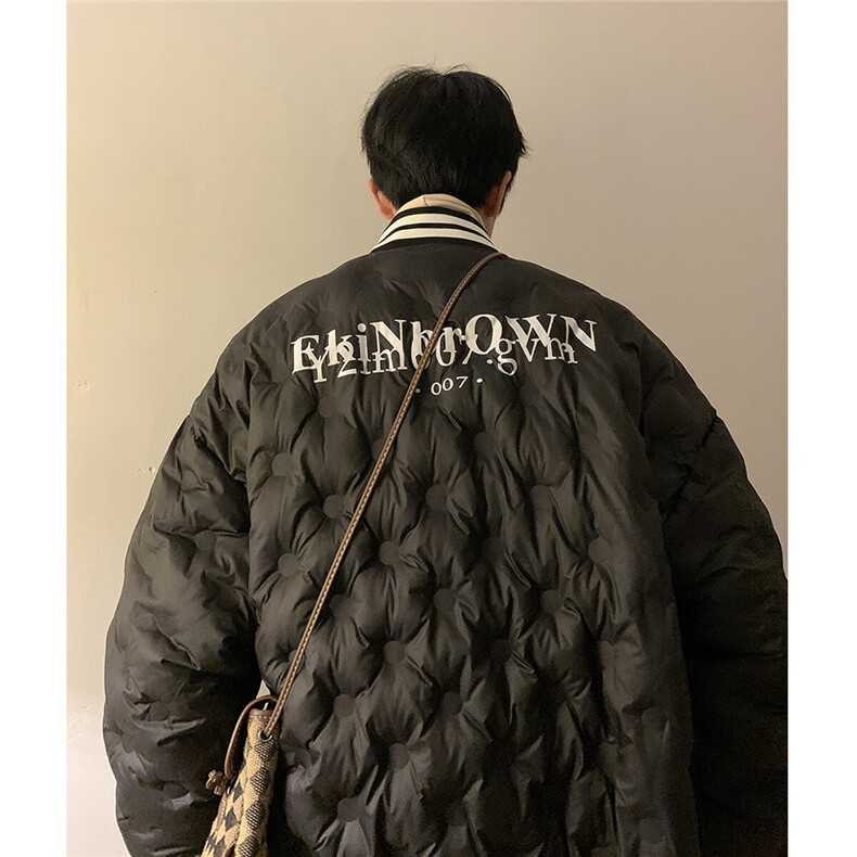 1港风定制面料宽松保暖棒球领羽绒服男羽绒外套8709P168控229,男装羽绒服,星座226-2