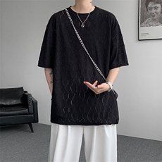 现货T10130-特p30控58高品质面料镂空痞帅大码圆领短袖T恤衫，男装T恤，电商A059