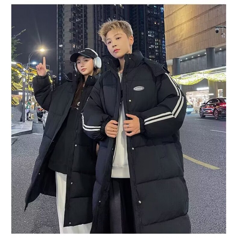 1506/QMF020/P79黑色长款羽绒棉服，男装棉衣，星座1506