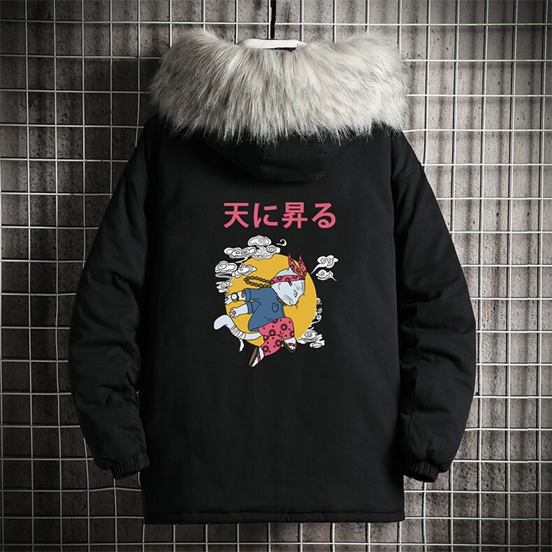 MM48012-P130冬季大毛领衣男士大码加厚袄男服网格挂拍,男装棉衣,电商A040A