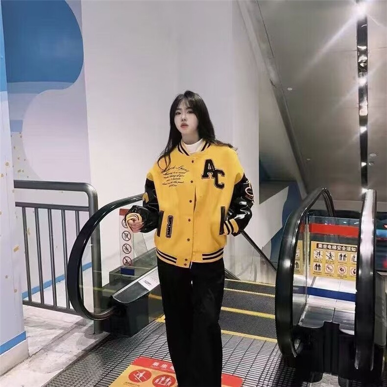春秋新款复古潮嘻哈棒球服外套JKX1028,女装短外套,星座516A