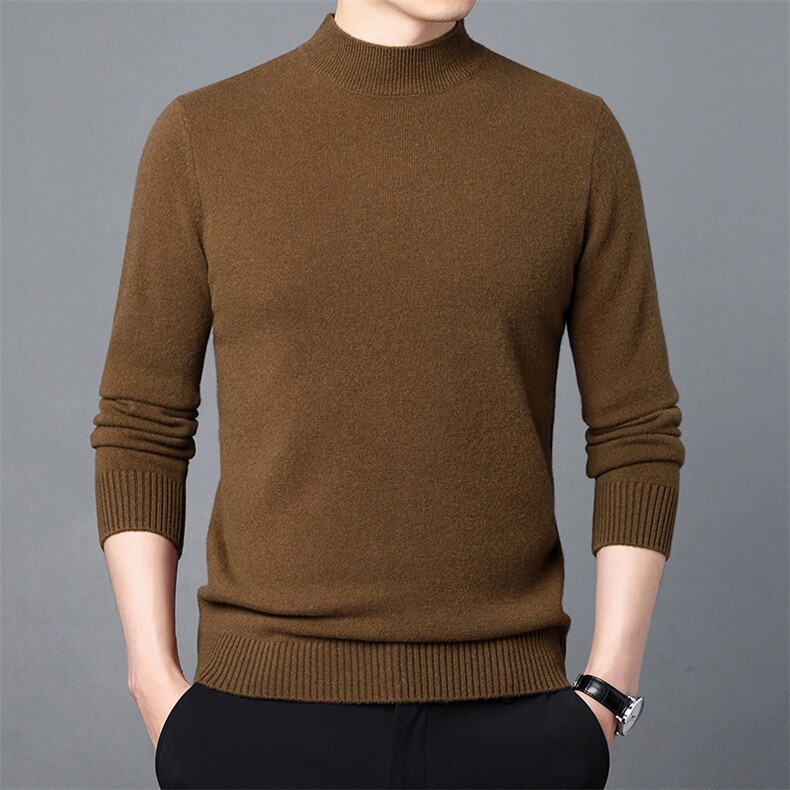 CM61120钱塘2020-2新款时尚休闲简约半高领中年男士羊毛衫P137,男装针织衫/毛衣,钱塘207-2
