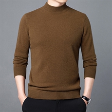 CM61120钱塘2020-2新款时尚休闲简约半高领中年男士羊毛衫P137，男装针织衫/毛衣，钱塘207-2