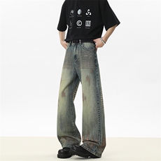C315-G3081已起销量高质量泼墨闪粉美式牛仔裤(P70X98)2，男装牛仔裤，电商C315