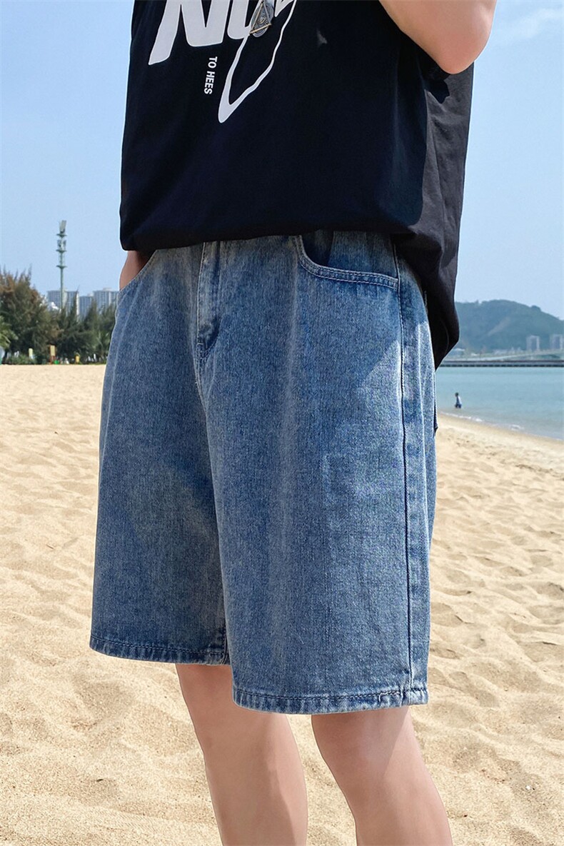 21夏季港风牛仔短裤男中性风五分牛仔裤子男DS-C407-506-P40,男装牛仔裤,电商C323-1