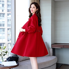 中长款开衫潮流拼接休闲2024年冬季毛呢外套POLO领，女装毛呢外套，阿舍尔精品