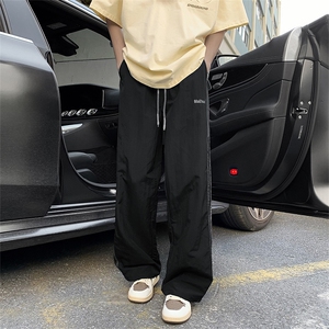 美式潮牌夏季薄款户外速干裤子男款冰丝直筒休闲裤图片