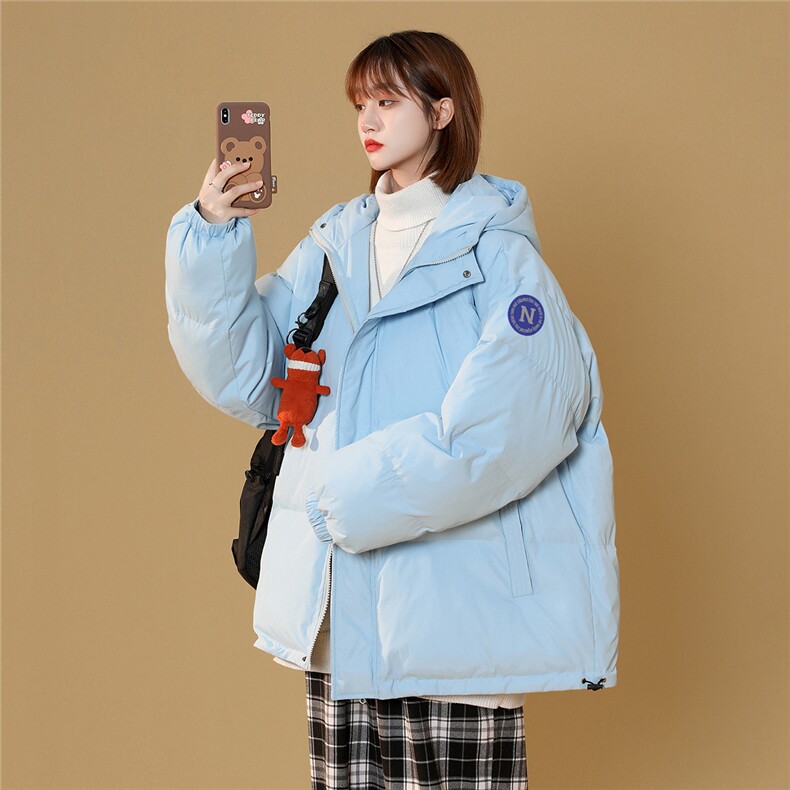 白鸭绒中性风冬季潮流印花宽松百搭保暖连帽羽绒服YR1304P225K298,男装羽绒服,A247A