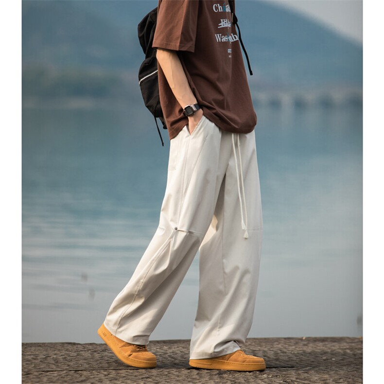 2025春夏新款潮牌大码弯刀裤宽松直筒休闲长裤男2530-P40控59,男装休闲裤,电商C305A