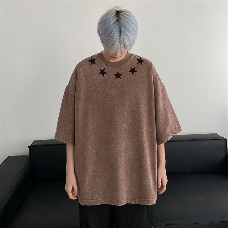 得物直播品质240重磅水洗xz605-dsx208特批30控49,男装T恤,星座605(原A050)