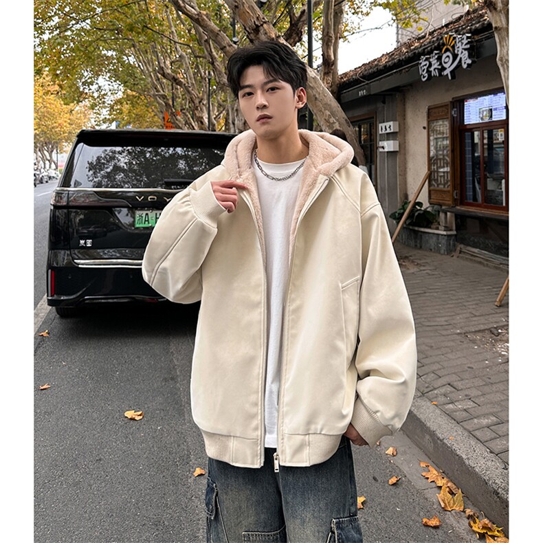 秋冬pu皮毛一体休闲百搭时尚潮男外套A071-5020-P98,男装皮衣,电商A071
