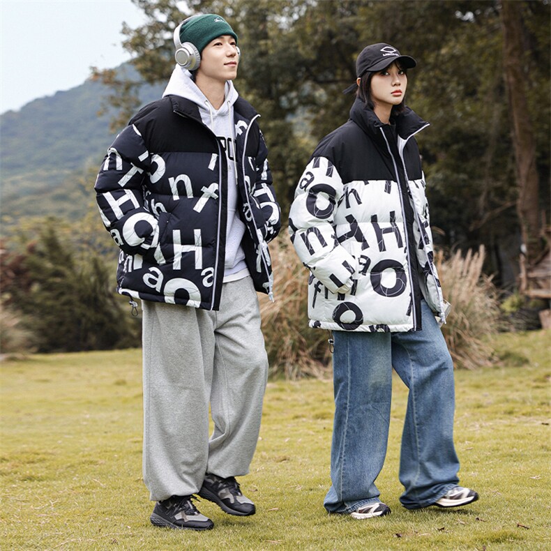 新款冬季棉衣潮牌撞色羽绒棉服情侣加厚棉袄外套A436-5971-P115,男装棉衣,电商A436