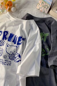 高点击 中性风纯棉短袖t恤夏季宽松半袖416B-1-D102-P25 限39图片