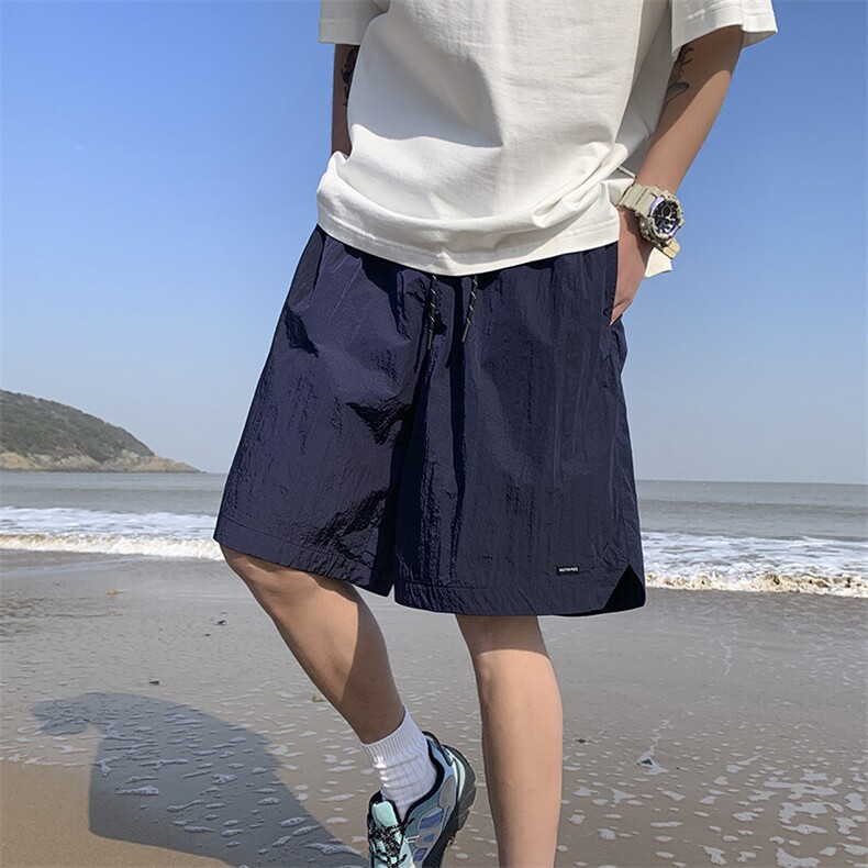 2025夏季新款开衩防水速干短裤宽松M~4XLXZ604-DK205-P35控48,男装牛仔裤,星座604