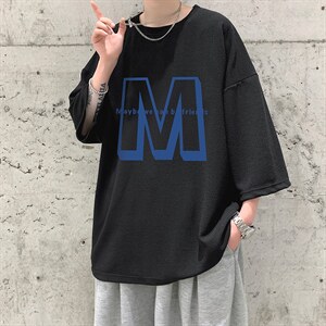 Q11260-P30春夏季七分袖t恤男大码五分袖男短袖中袖大皂风，男装T恤，电商A040