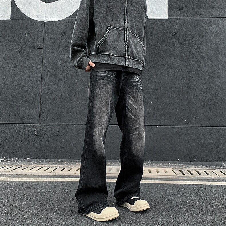 A408-1-24K60849-P55-X79-M-3XL美式高街微喇水洗牛仔裤,男装牛仔裤,电商A408