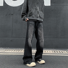 A408-1-24K60849-P55-X79-M-3XL美式高街微喇水洗牛仔裤，男装牛仔裤，电商A408