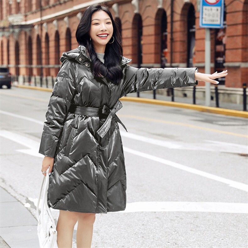 时尚女装冬季新款中长款百搭显瘦保暖鸭绒免洗外套,女装羽绒服,阿舍尔精品