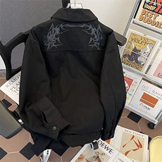 春秋痞帅外套男ins高街潮牌港风韩版潮流宽松夹克JK09332-P88，男装夹克，星座308B-2