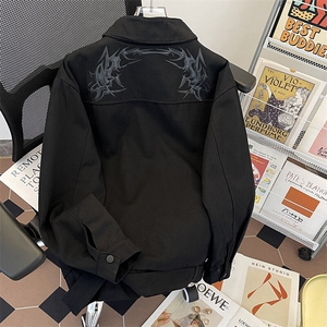 春秋痞帅外套男ins高街潮牌港风韩版潮流宽松夹克JK09332-P88图片