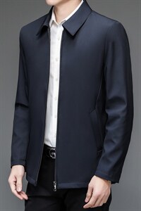 2023新款衬衫翻领中青年男士春秋季外套休闲男装夹克上衣潮流男装图片