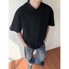 短袖t恤男潮牌夏季宽松五分袖红潮流ins上衣T0122-P40，男装T恤，星座308B-2