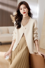 现货2026秋装新款纯手工缝制流苏工艺双面羊毛呢西装外套，女装双面呢大衣，丝露怡语