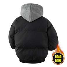 现货高品质重磅工艺美式高街假两件PU皮棉衣男女加厚棉服外套，男装棉衣，电商A443