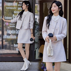 现货！！！小香风短裙套装女2025新款气质富家千金套装裙，女装套装/套裙，众宇琦
