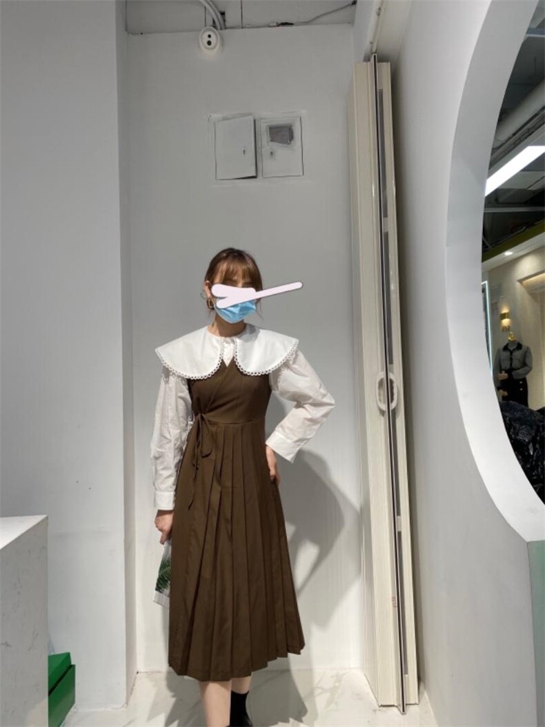 韩系两件套连衣裙，女装连衣裙，驿谷