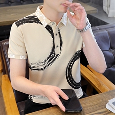 夏季新款青年短袖T恤时尚男韩版修身短袖翻领半袖POLO衫T3257-P33，男装Polo衫，星座1402-1