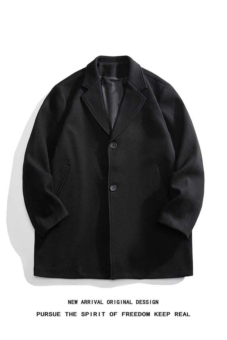 N9109/P90秋冬新款呢料毛呢西服男宽松外套上衣潮流宽松呢大衣,男装西服,电商A141