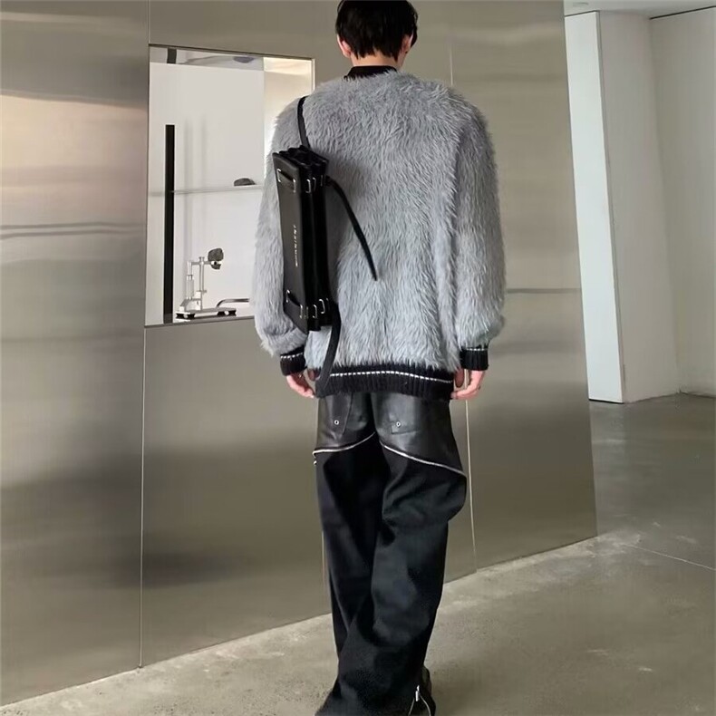 5219-P83美式金属设计感秋冬新款软糯圆领针织毛衣男女简约,男装针织衫/毛衣,电商B323A