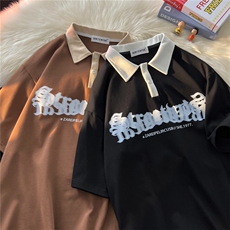 数据!重磅高品质夏季宽松POLO衫短袖T恤XP23039-P45控68，男装Polo衫，电商B370