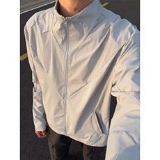 UPF50+网眼立领防晒衣男夏季轻薄冰丝速干外套户外透气运动骑行服，男装防晒衣，星座1116A（原606A-3）
