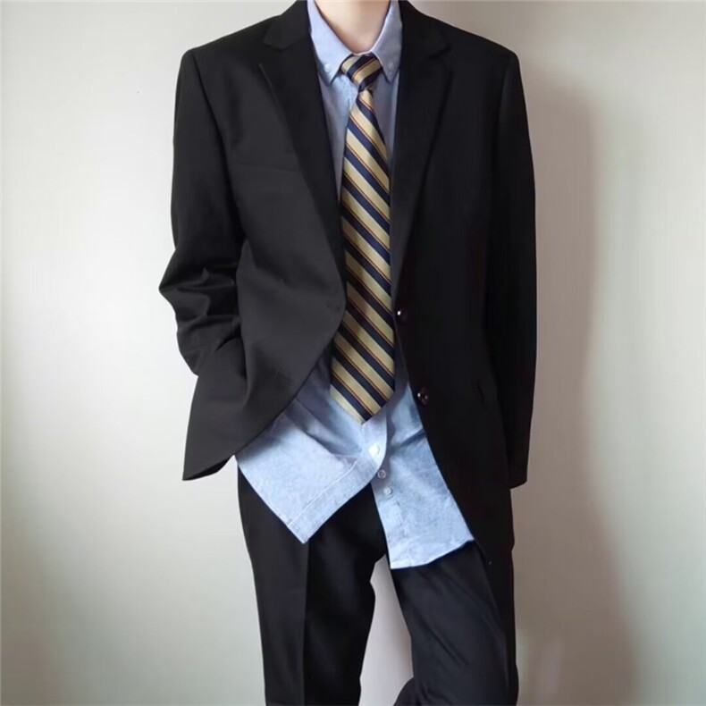韩版帅气宽松港风高级感西装外套男女同款百搭休闲西服XZ001P78,男装西服,星座1013-5