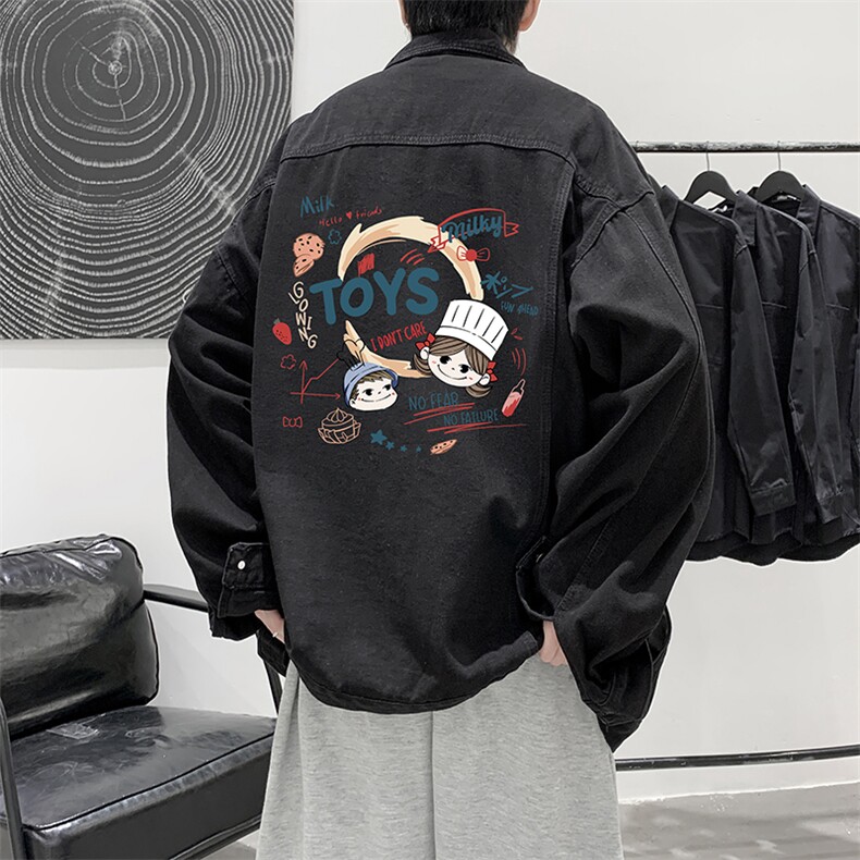 牛仔夹克男大码牛仔外套男茄克NJ77385-P60,男装工装外套,电商A040