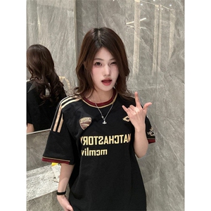H1031-P38原版做工220克休闲宽松短袖T恤男女同款图片