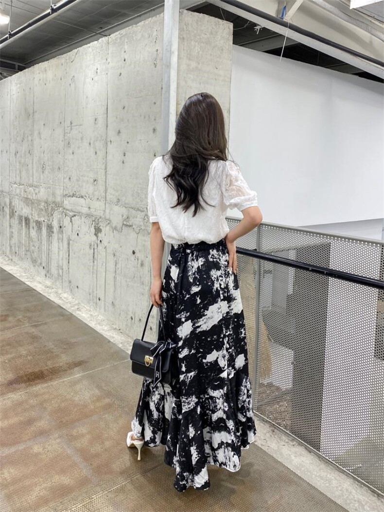 YCJ雪纺缎面半裙，女装半身裙，YCJ