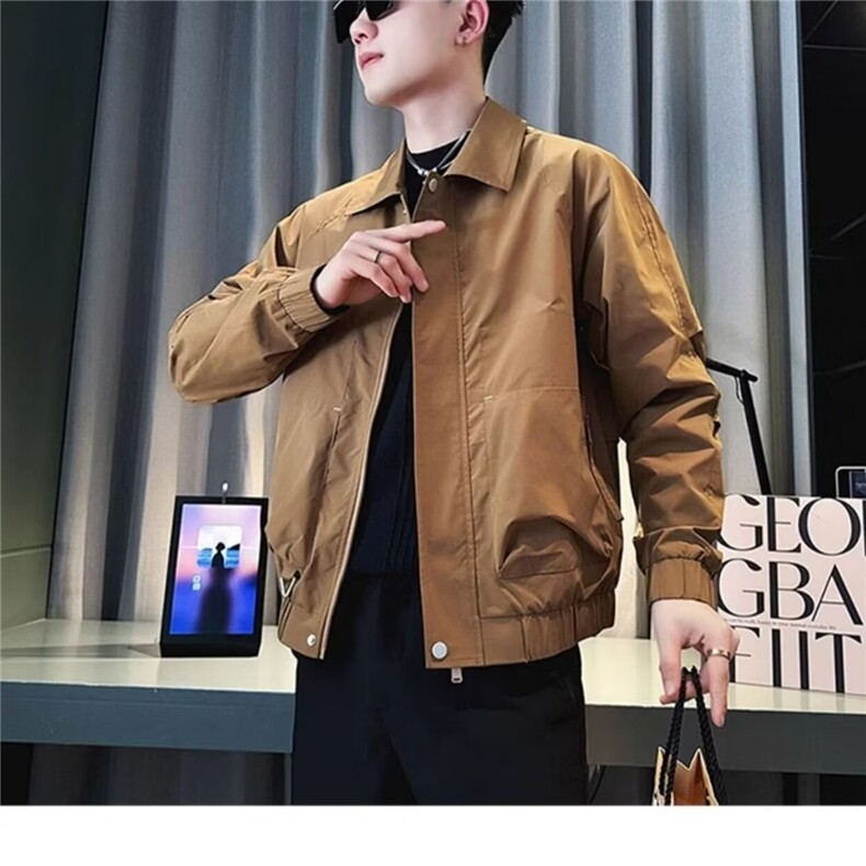 青年学生时尚翻领夹克男士2026新款春秋高级感痞帅休闲短款外,男装夹克,星座218-1（原230）