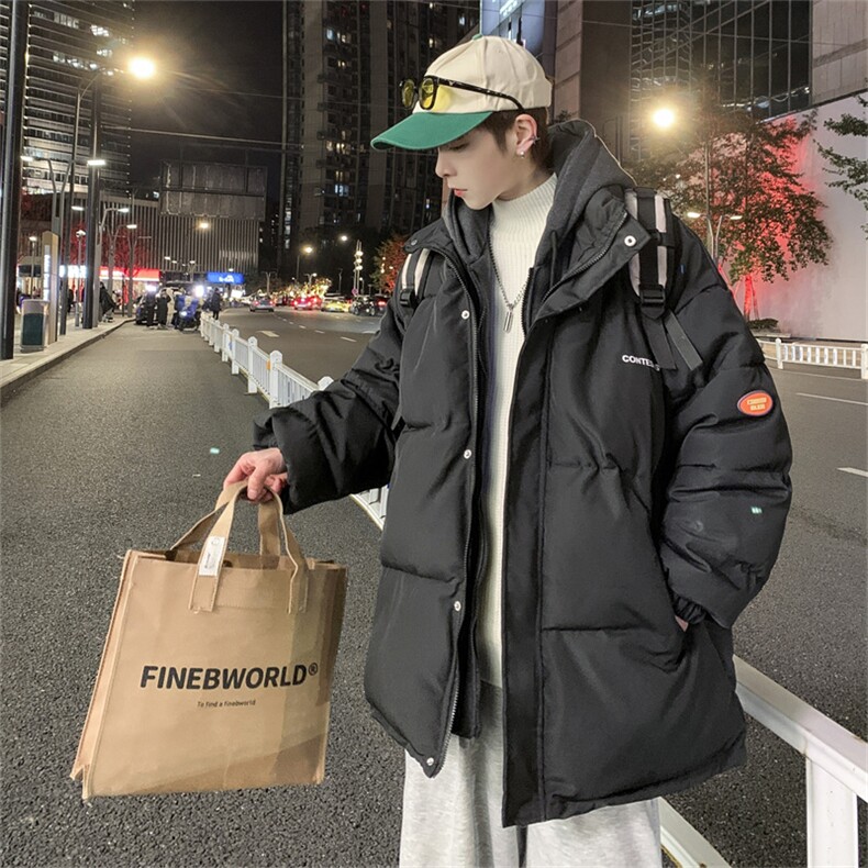 2025年新款棉衣男冬季连帽棉袄外套韩版潮流宽松ins潮牌面包棉服,男装棉衣,星座310B-1