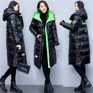 2022冬季新款时尚连帽中长款棉衣修身显瘦保暖外套，女装棉衣/棉服，贵人树