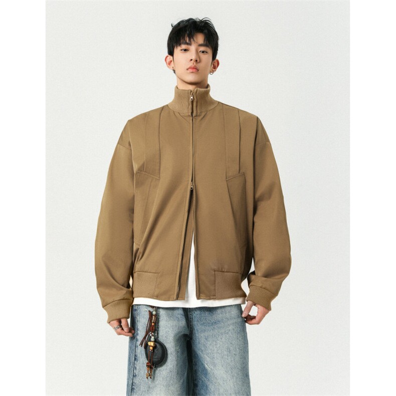 美式飞行服立领夹克男款痞帅短款外套棒球服潮504-W680-特P60控98,男装夹克,星座504